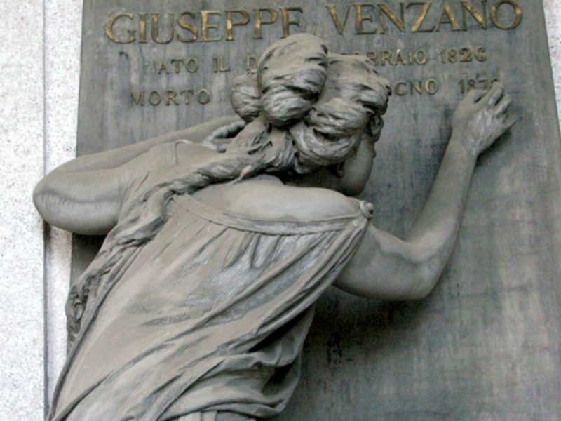 A detail of the Venzano monument